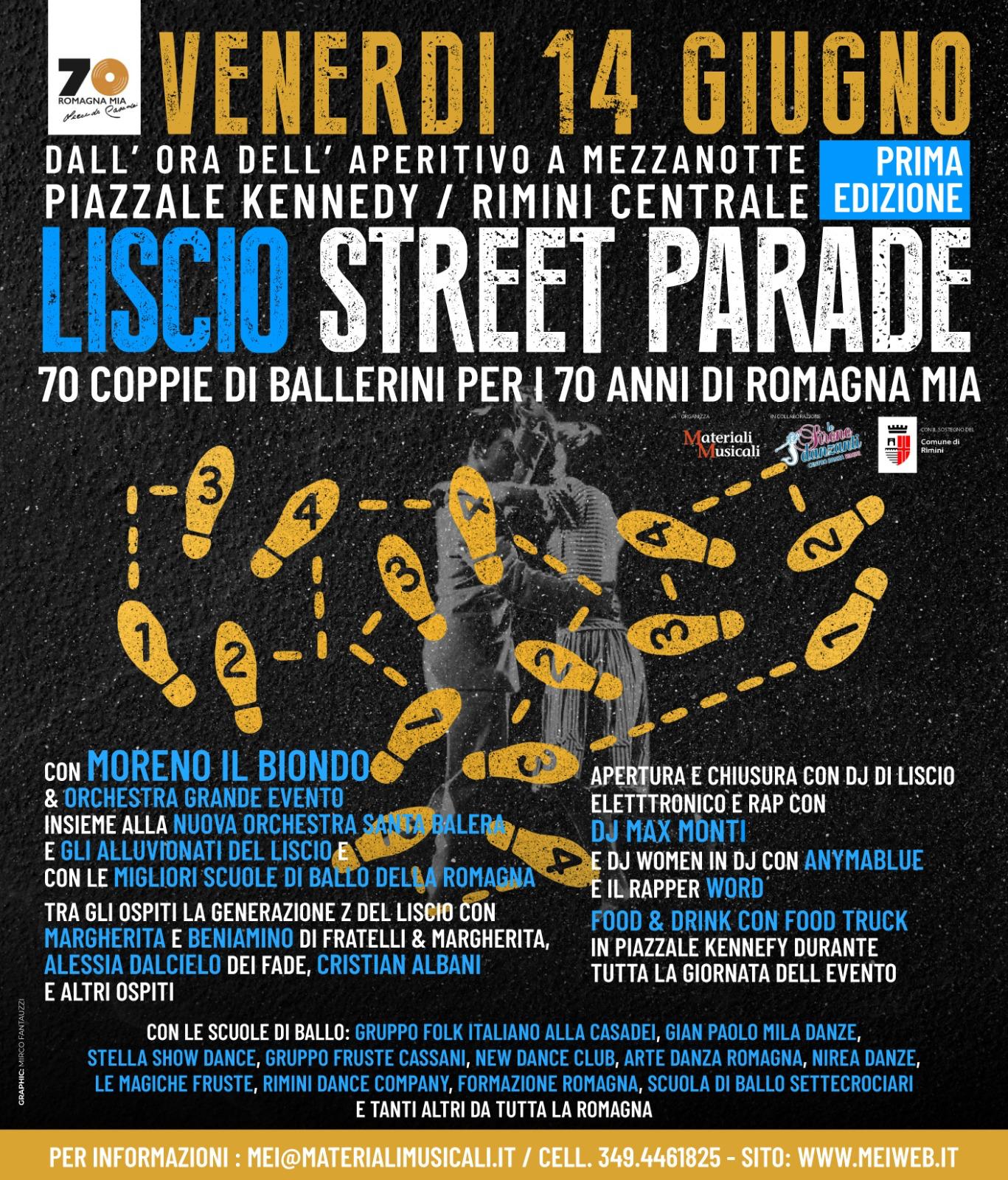 VENERDÌ 14 GIUGNO ARRIVA LA PRIMA LISCIO STREET PARADE A RIMINI